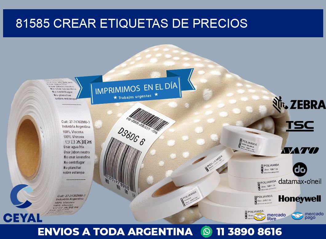 81585 CREAR ETIQUETAS DE PRECIOS