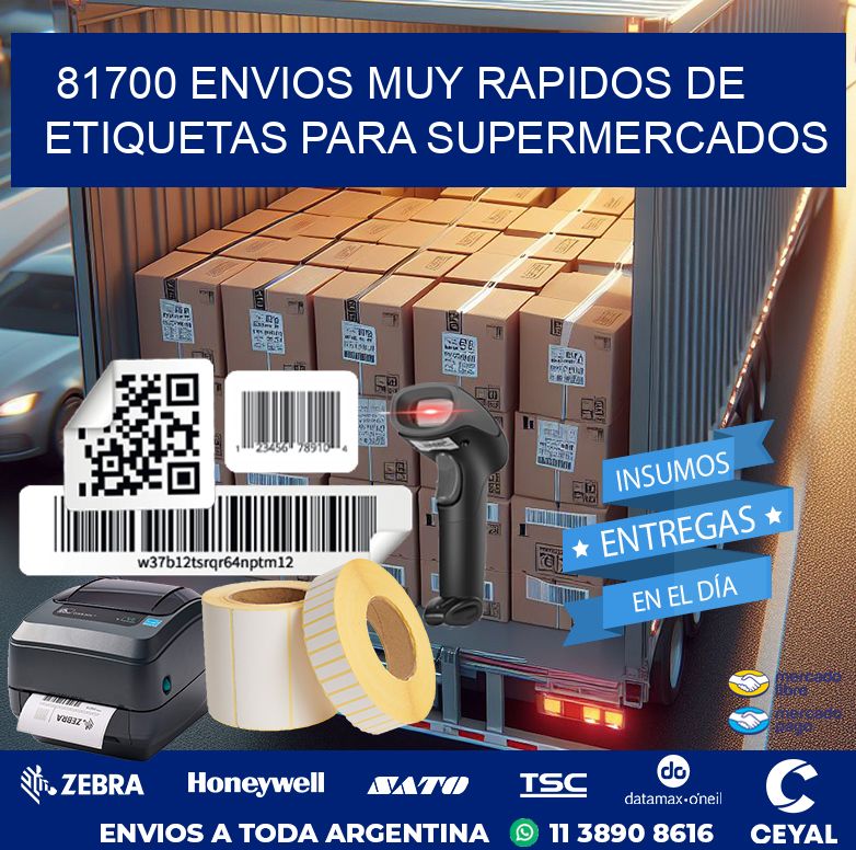 81700 ENVIOS MUY RAPIDOS DE ETIQUETAS PARA SUPERMERCADOS
