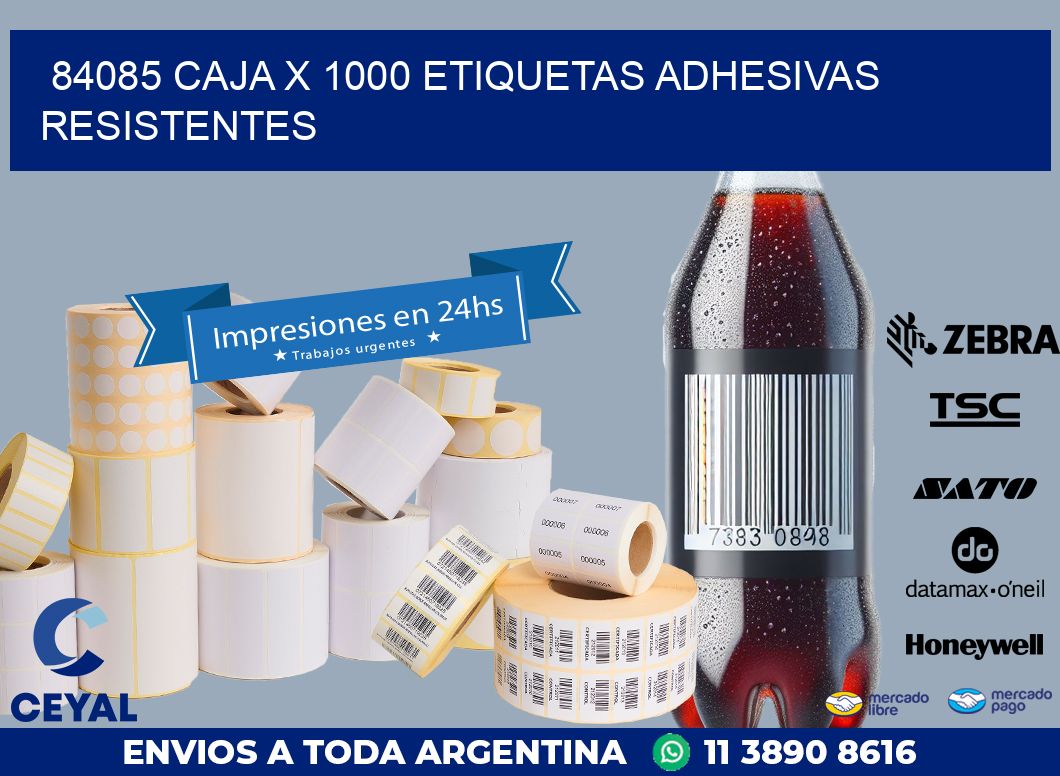 84085 CAJA X 1000 ETIQUETAS ADHESIVAS RESISTENTES