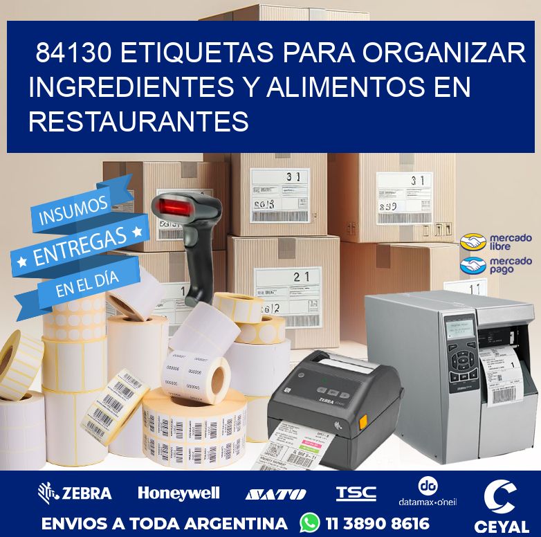 84130 ETIQUETAS PARA ORGANIZAR INGREDIENTES Y ALIMENTOS EN RESTAURANTES