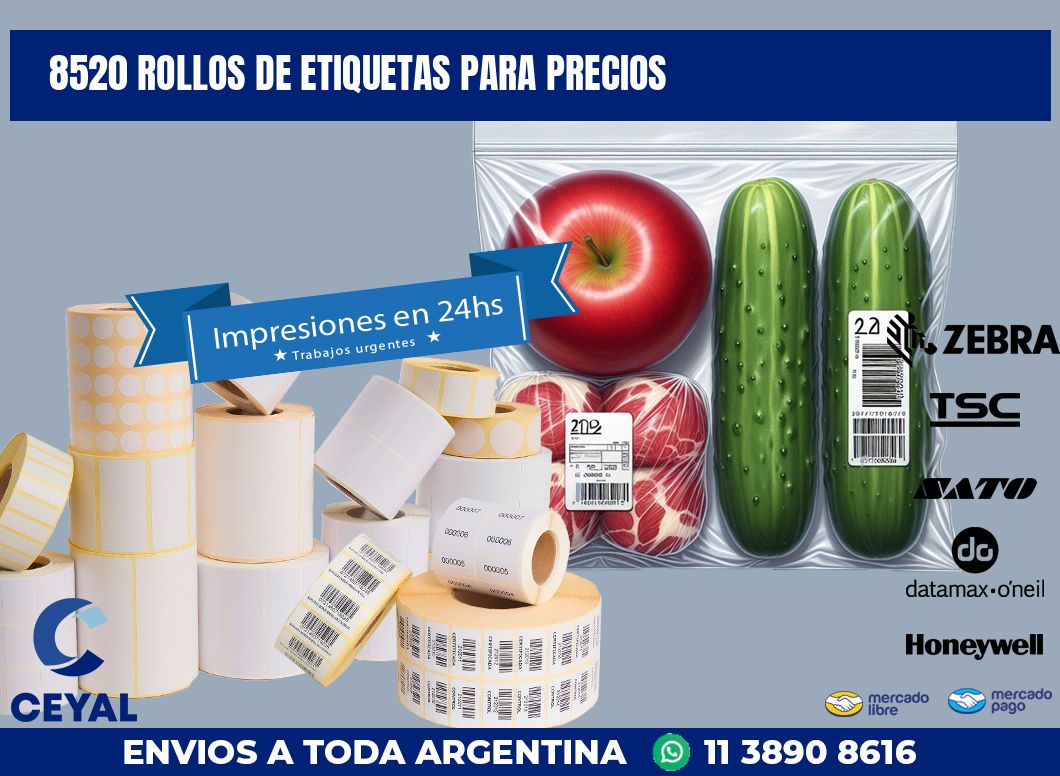 8520 ROLLOS DE ETIQUETAS PARA PRECIOS