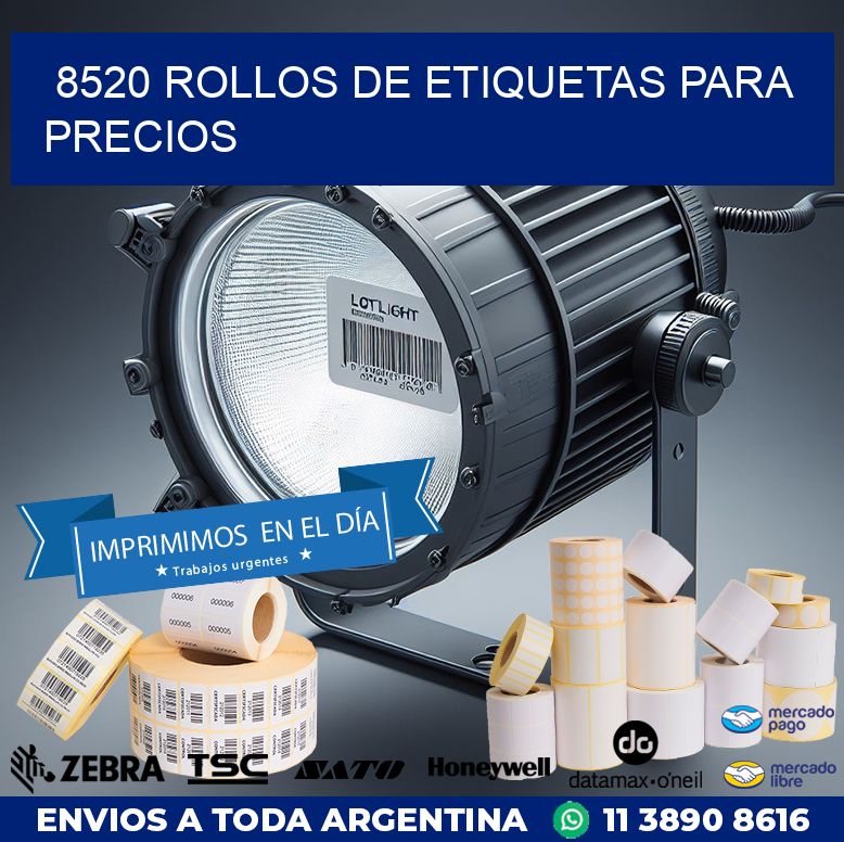 8520 ROLLOS DE ETIQUETAS PARA PRECIOS