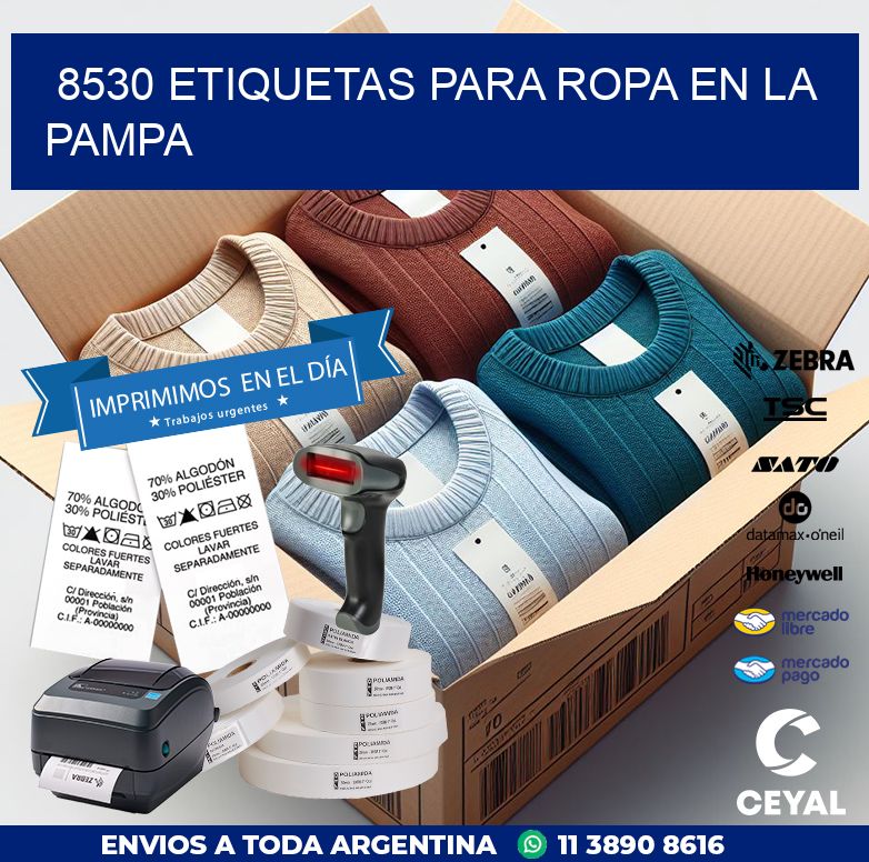 8530 ETIQUETAS PARA ROPA EN LA PAMPA