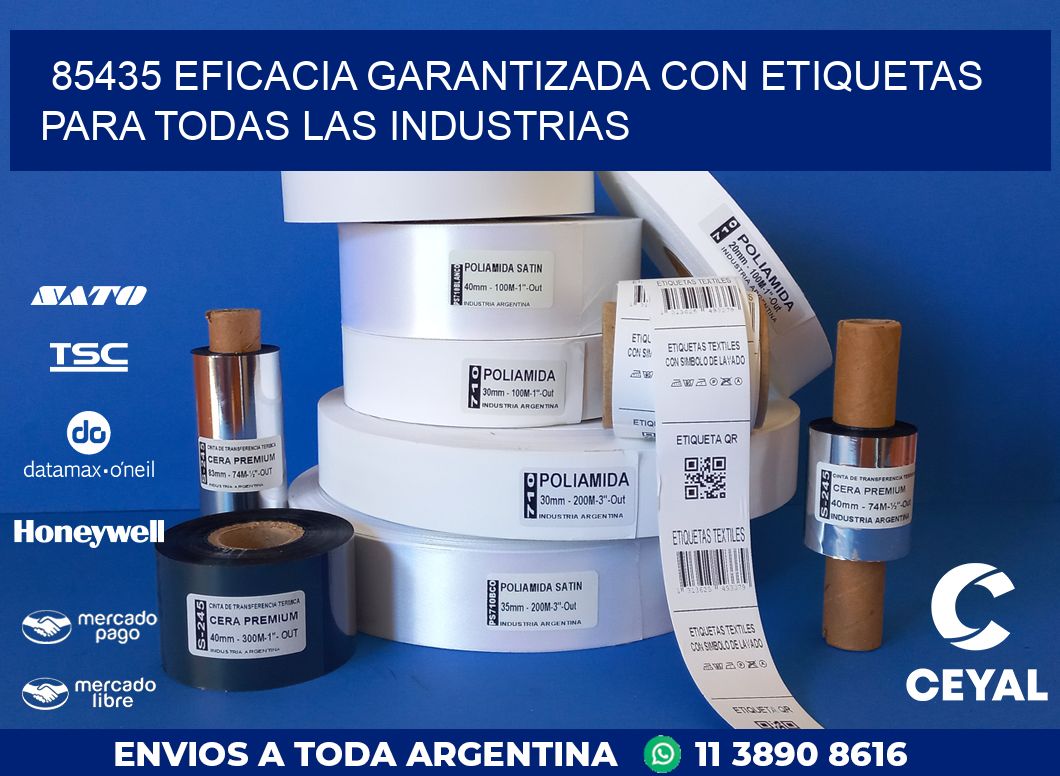 85435 EFICACIA GARANTIZADA CON ETIQUETAS PARA TODAS LAS INDUSTRIAS