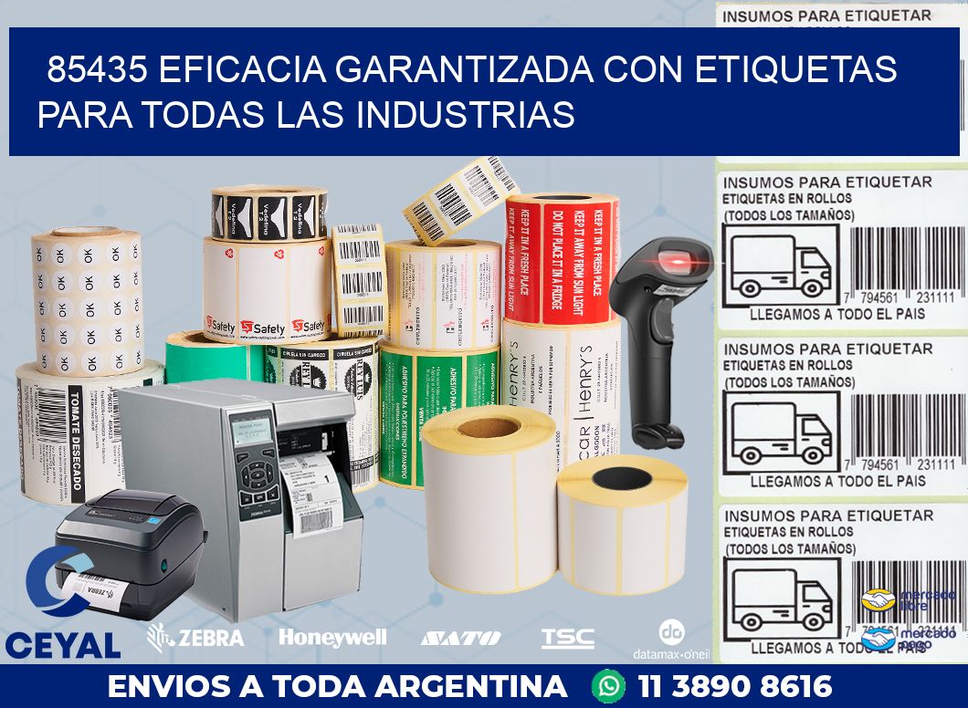 85435 EFICACIA GARANTIZADA CON ETIQUETAS PARA TODAS LAS INDUSTRIAS