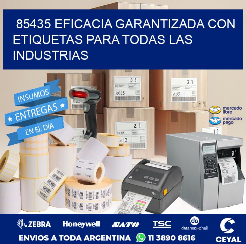 85435 EFICACIA GARANTIZADA CON ETIQUETAS PARA TODAS LAS INDUSTRIAS