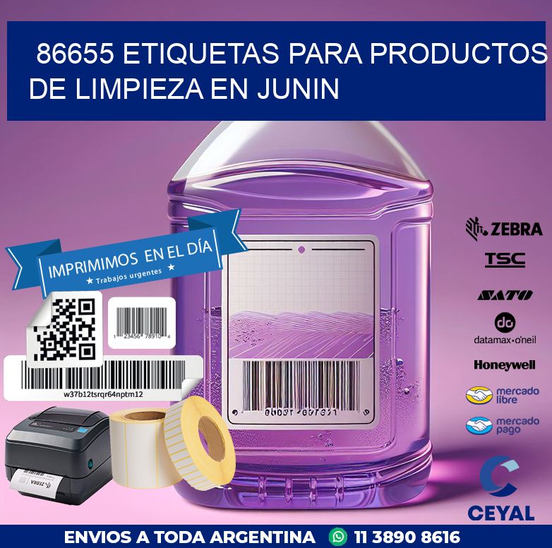 86655 ETIQUETAS PARA PRODUCTOS DE LIMPIEZA EN JUNIN