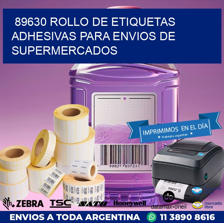 89630 ROLLO DE ETIQUETAS ADHESIVAS PARA ENVIOS DE SUPERMERCADOS