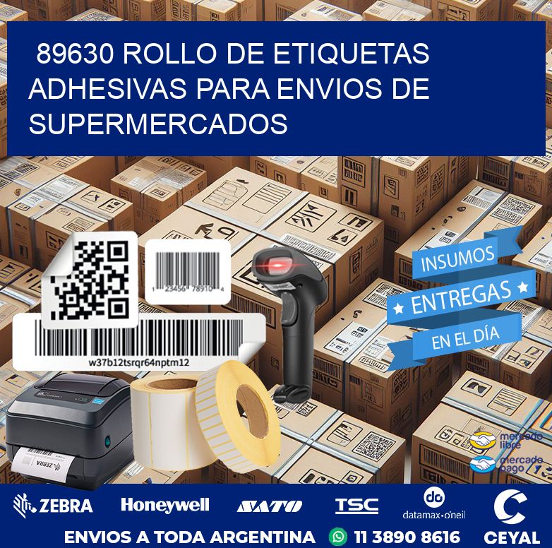89630 ROLLO DE ETIQUETAS ADHESIVAS PARA ENVIOS DE SUPERMERCADOS