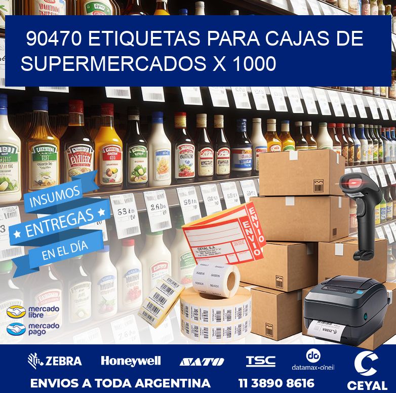 90470 ETIQUETAS PARA CAJAS DE SUPERMERCADOS X 1000