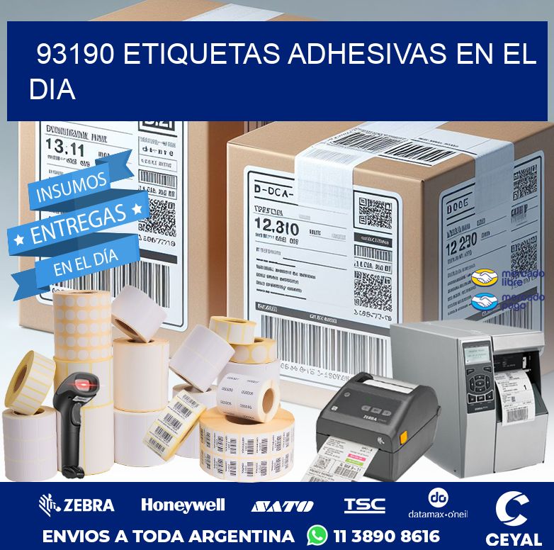 93190 ETIQUETAS ADHESIVAS EN EL DIA