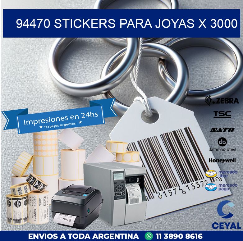 94470 STICKERS PARA JOYAS X 3000