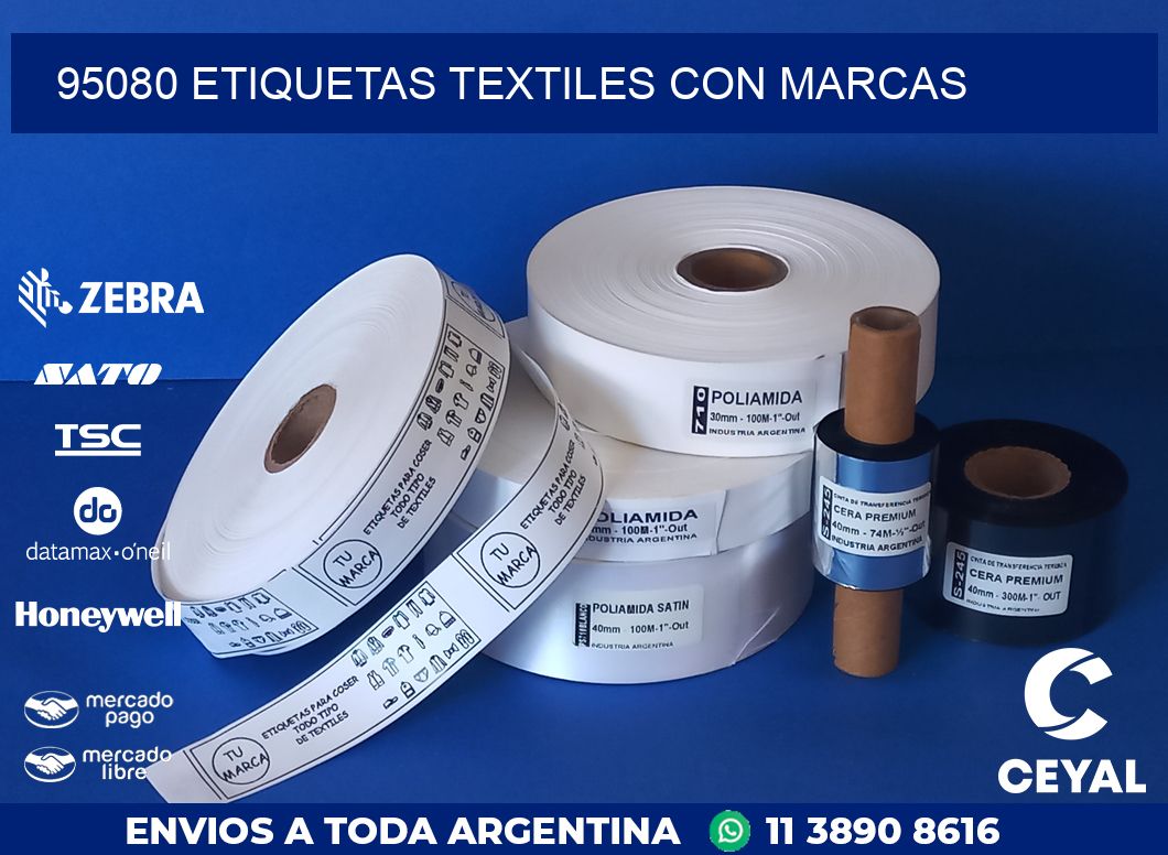 95080 ETIQUETAS TEXTILES CON MARCAS