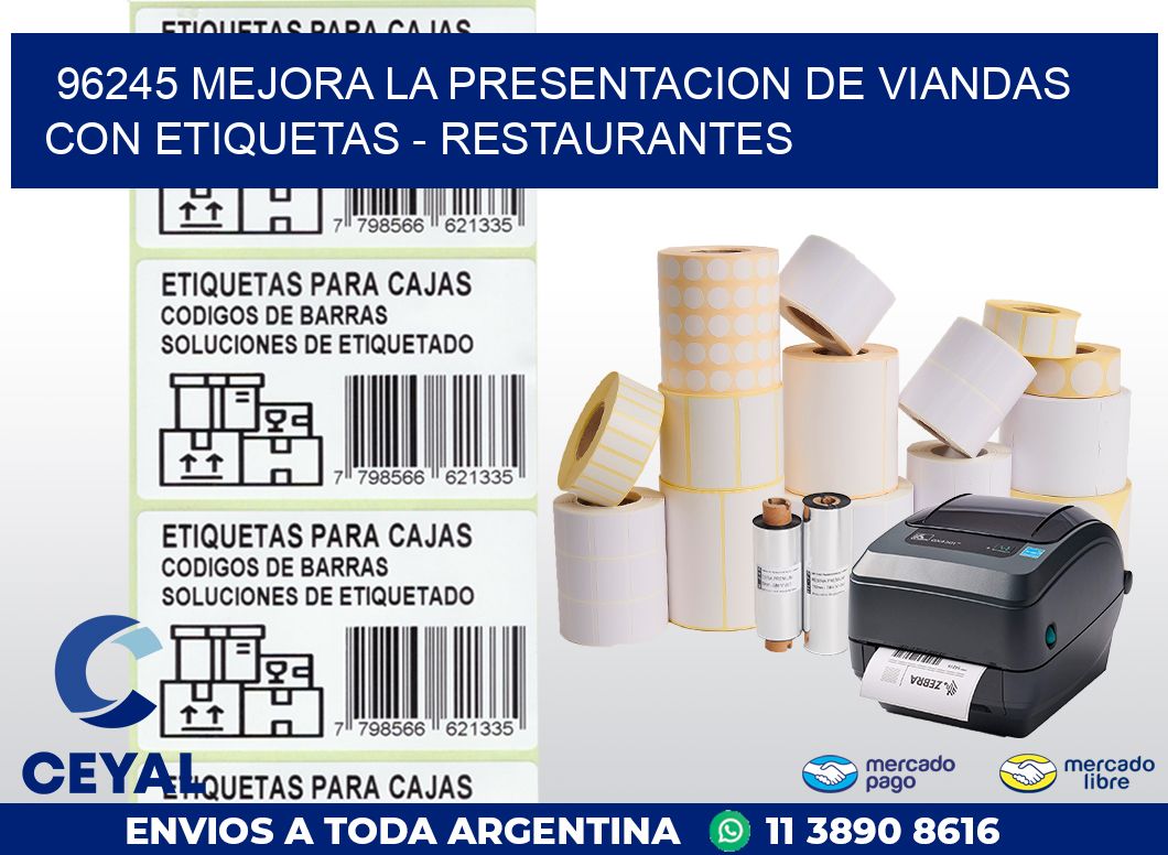 96245 MEJORA LA PRESENTACION DE VIANDAS CON ETIQUETAS - RESTAURANTES