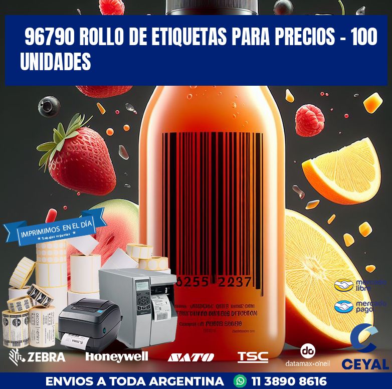 96790 ROLLO DE ETIQUETAS PARA PRECIOS - 100 UNIDADES