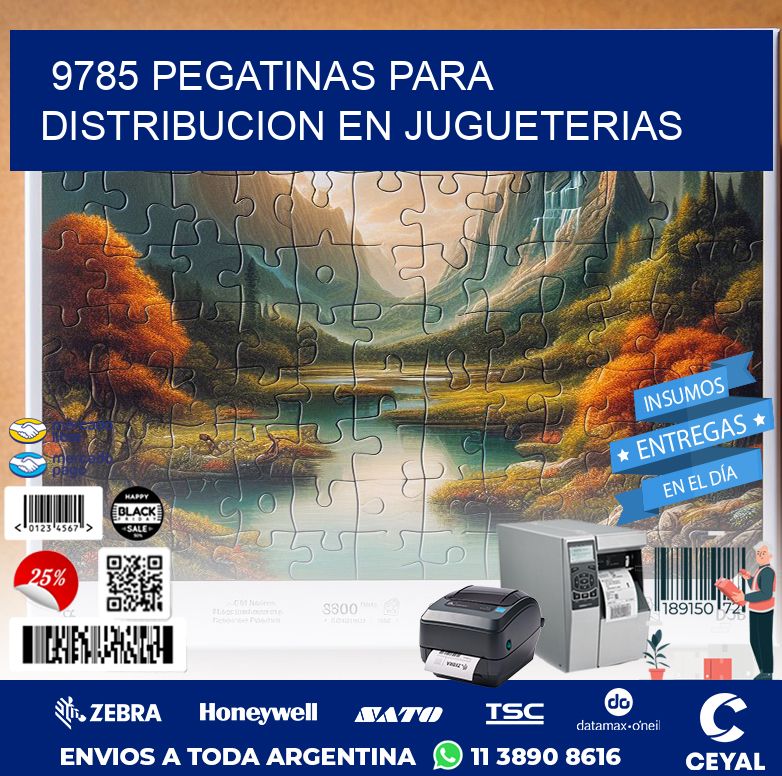 9785 PEGATINAS PARA DISTRIBUCION EN JUGUETERIAS