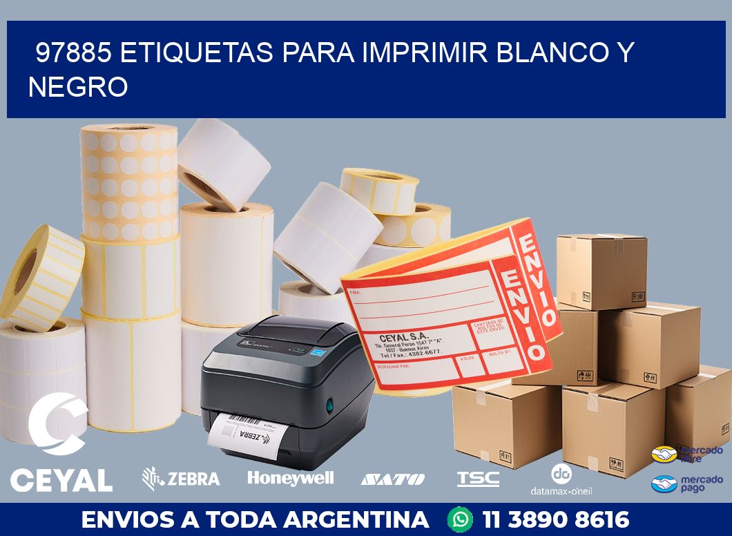 97885 ETIQUETAS PARA IMPRIMIR BLANCO Y NEGRO
