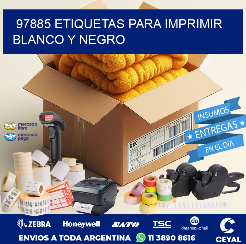97885 ETIQUETAS PARA IMPRIMIR BLANCO Y NEGRO