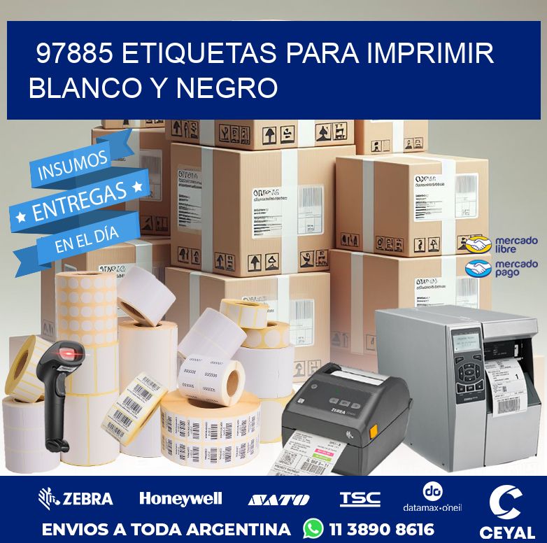 97885 ETIQUETAS PARA IMPRIMIR BLANCO Y NEGRO