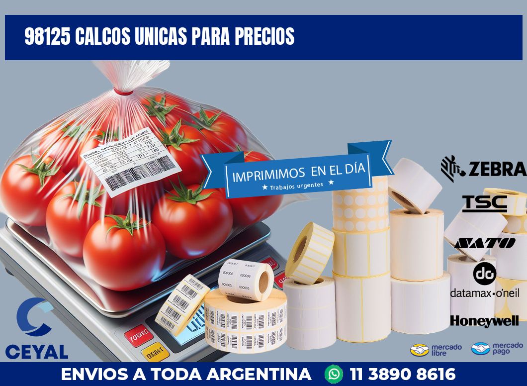 98125 CALCOS UNICAS PARA PRECIOS
