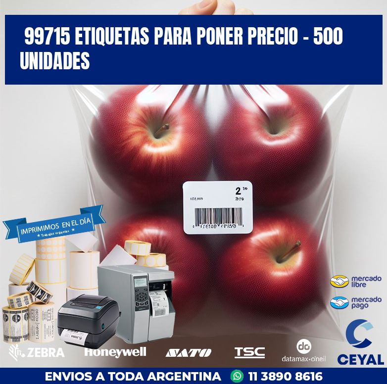 99715 ETIQUETAS PARA PONER PRECIO - 500 UNIDADES