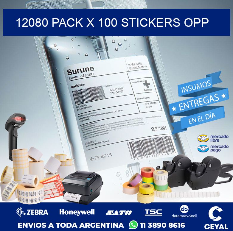 12080 PACK X 100 STICKERS OPP