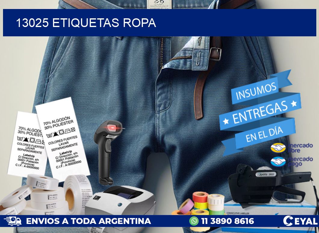 13025 ETIQUETAS ROPA