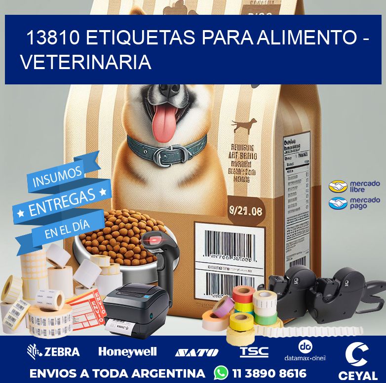 13810 ETIQUETAS PARA ALIMENTO - VETERINARIA