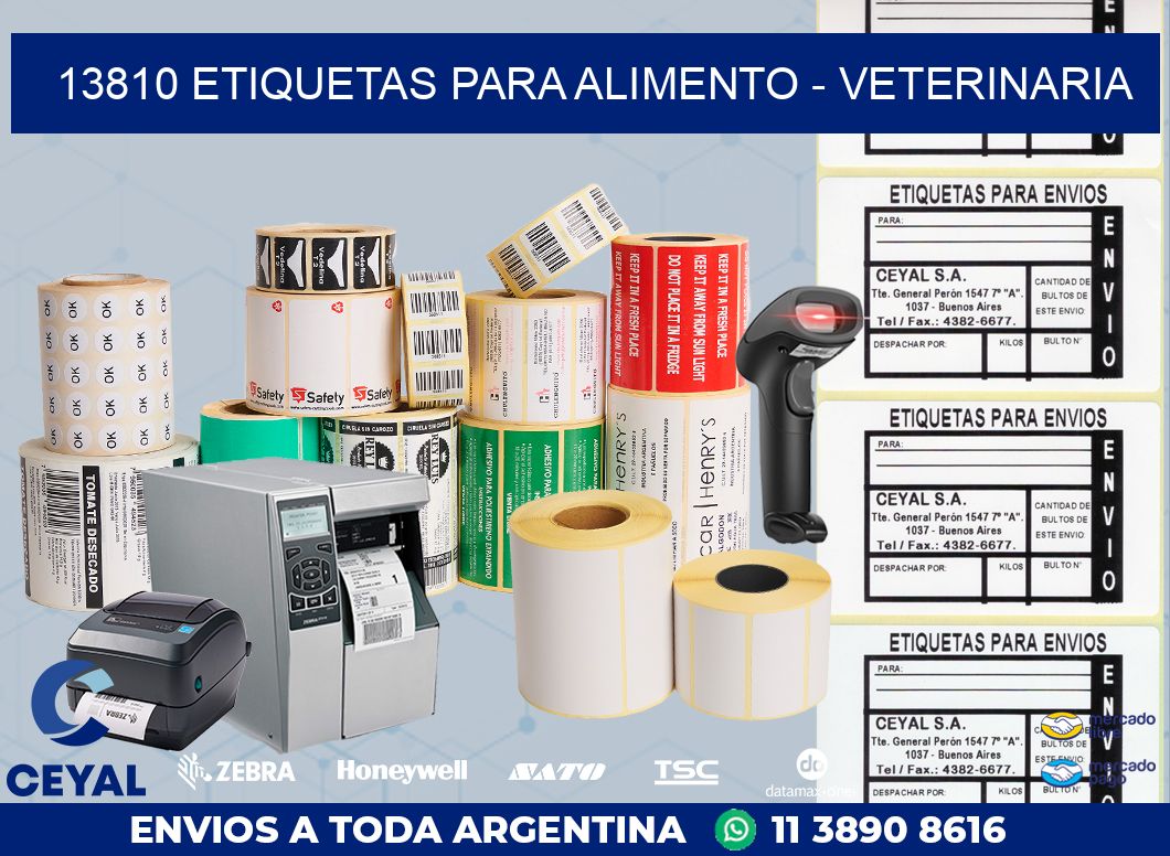 13810 ETIQUETAS PARA ALIMENTO - VETERINARIA