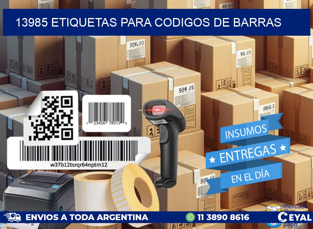 13985 ETIQUETAS PARA CODIGOS DE BARRAS