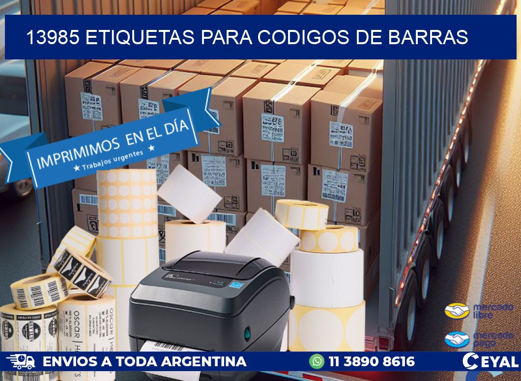 13985 ETIQUETAS PARA CODIGOS DE BARRAS