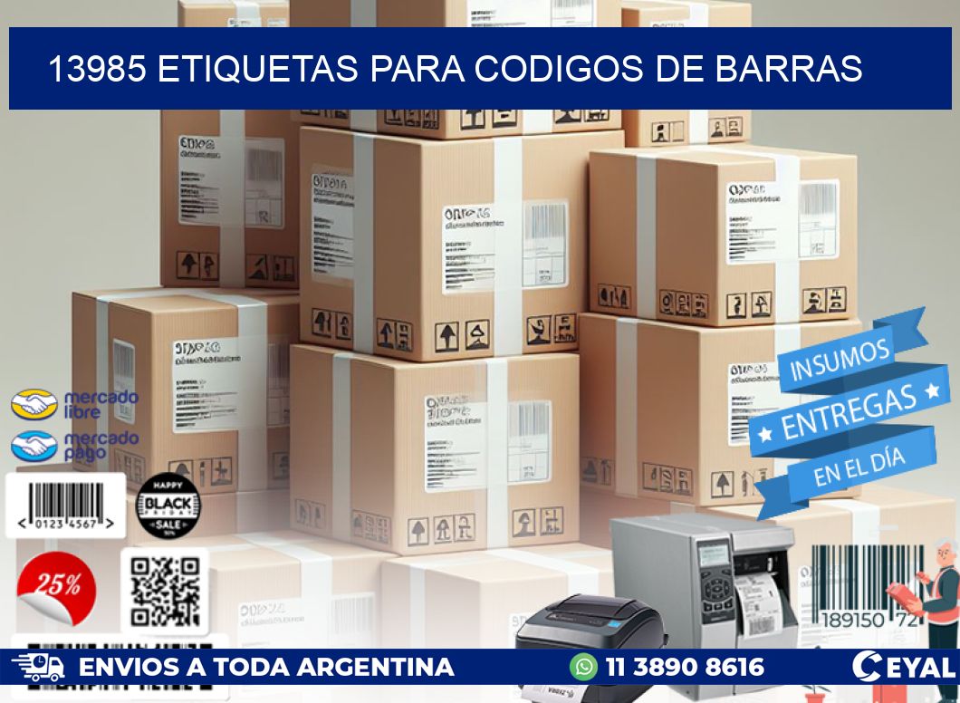 13985 ETIQUETAS PARA CODIGOS DE BARRAS
