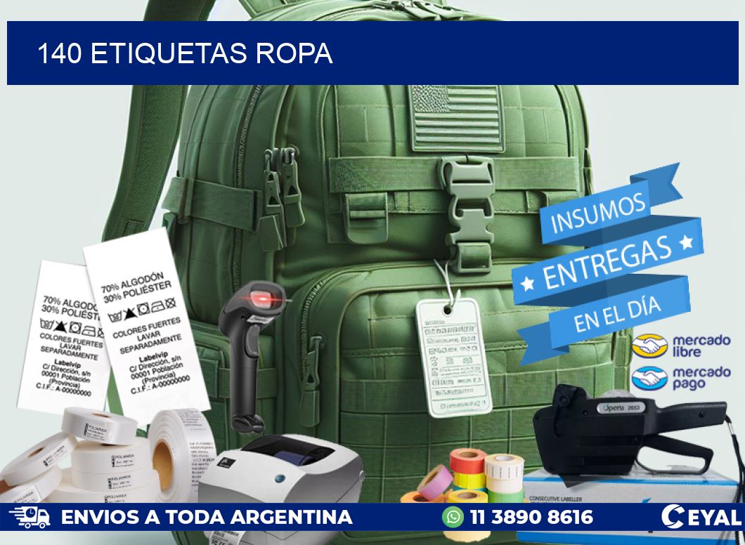 140 ETIQUETAS ROPA