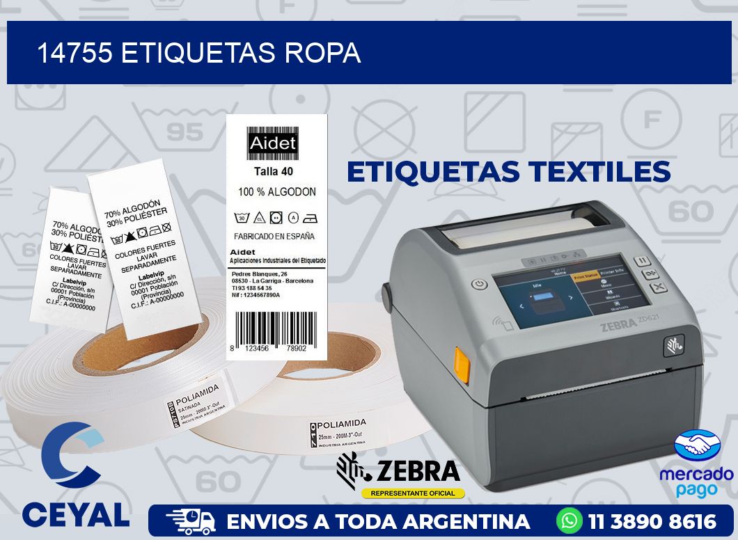 14755 ETIQUETAS ROPA