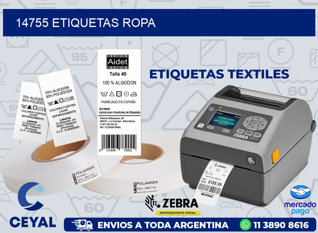 14755 ETIQUETAS ROPA