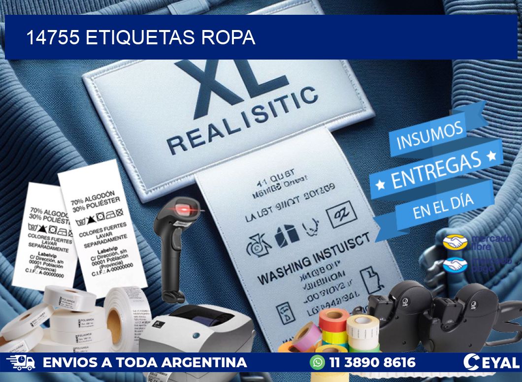 14755 ETIQUETAS ROPA