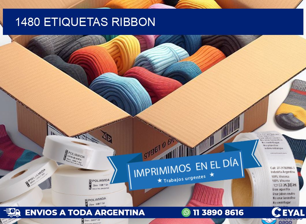 1480 ETIQUETAS RIBBON