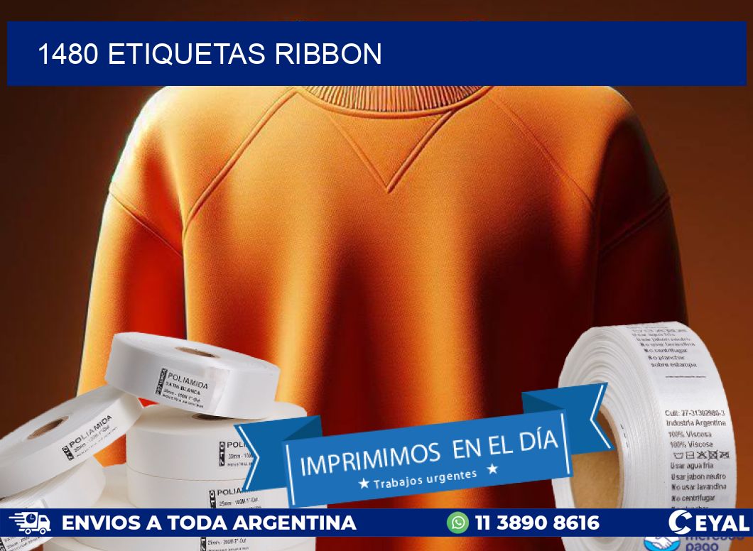 1480 ETIQUETAS RIBBON