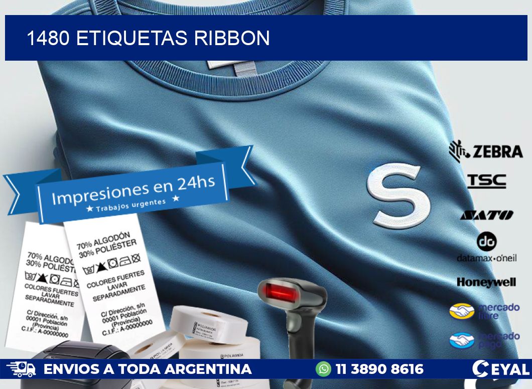 1480 ETIQUETAS RIBBON