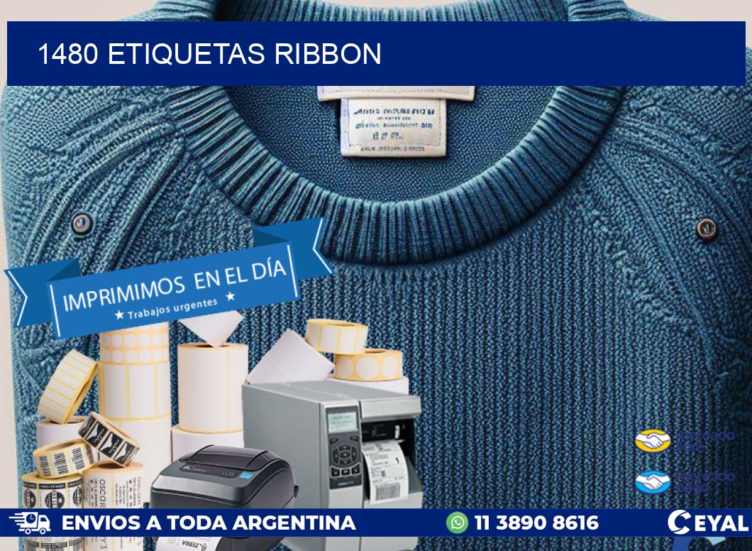 1480 ETIQUETAS RIBBON