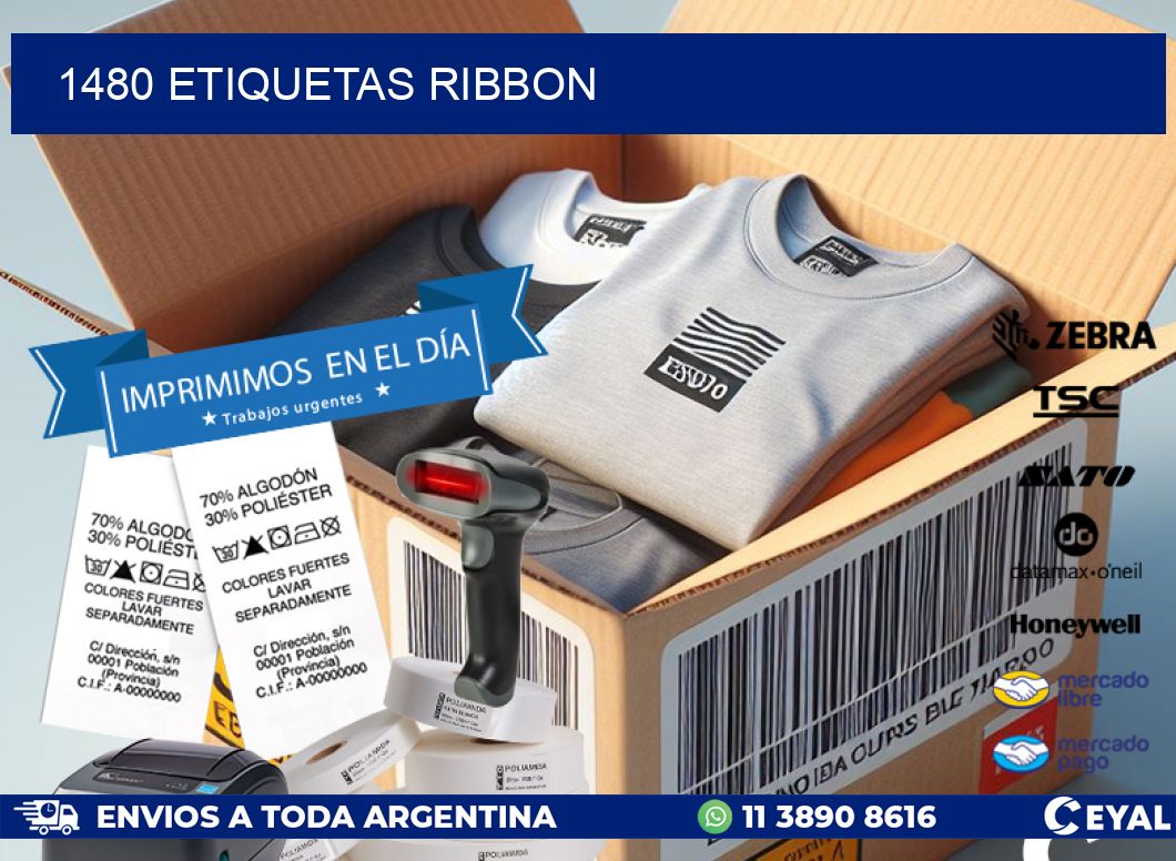 1480 ETIQUETAS RIBBON