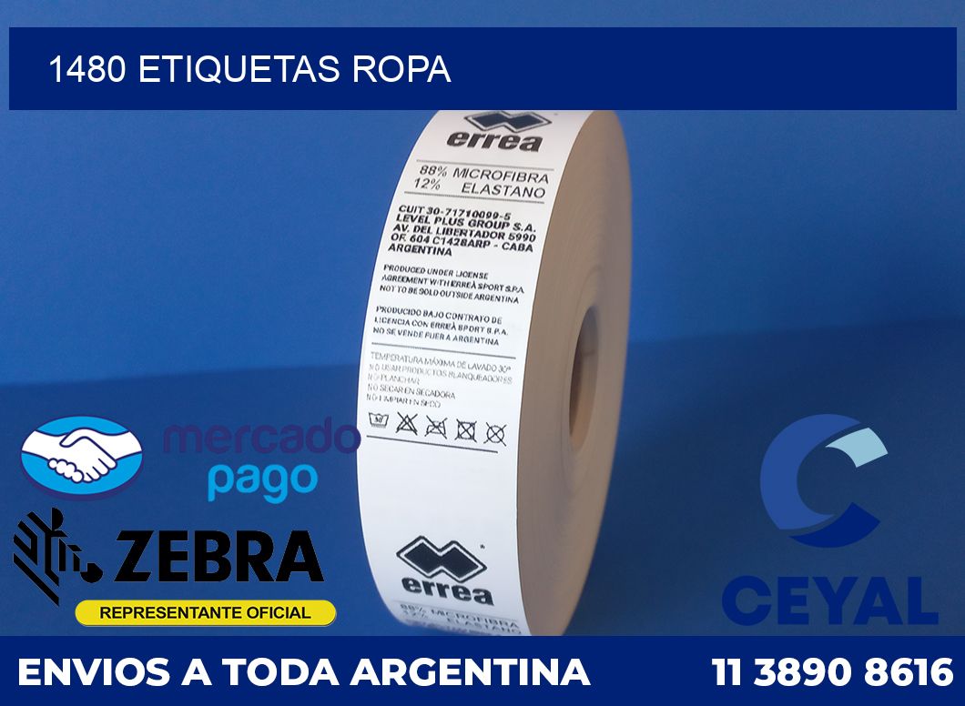 1480 ETIQUETAS ROPA