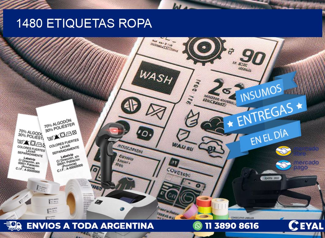1480 ETIQUETAS ROPA