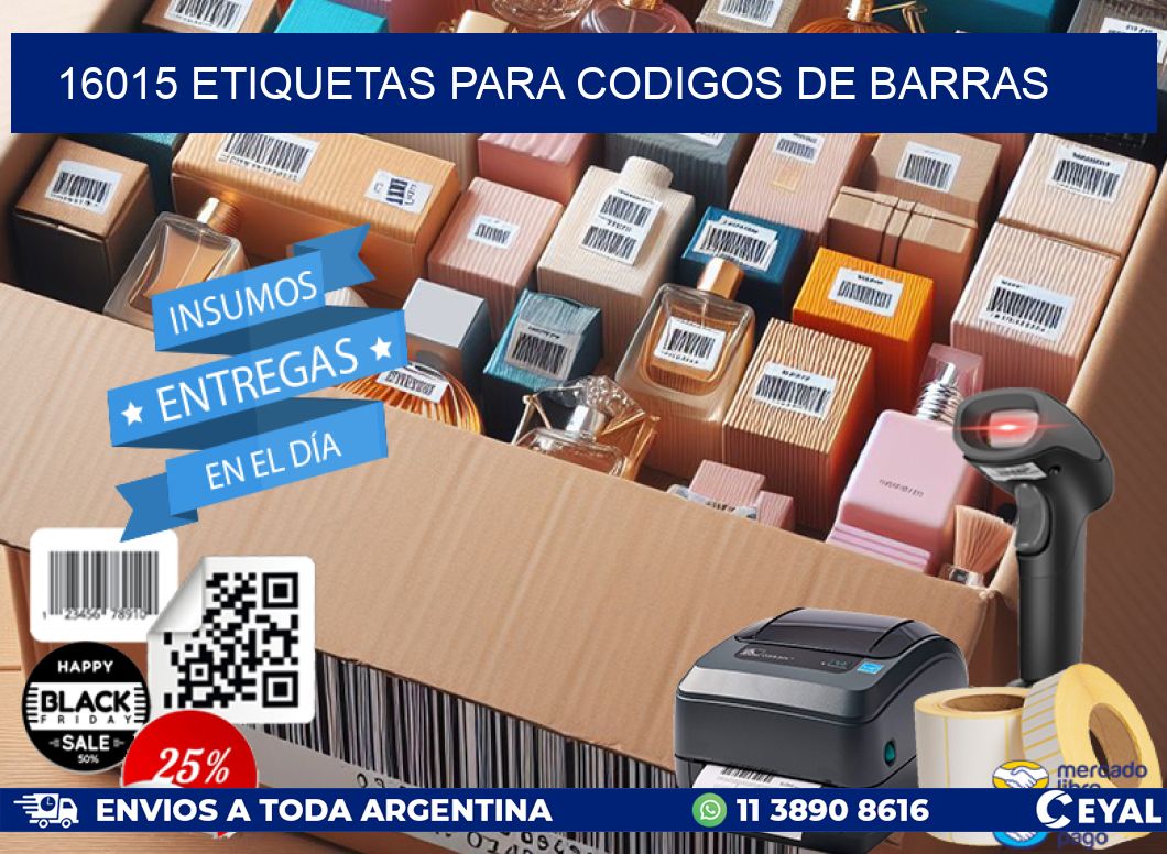 16015 ETIQUETAS PARA CODIGOS DE BARRAS
