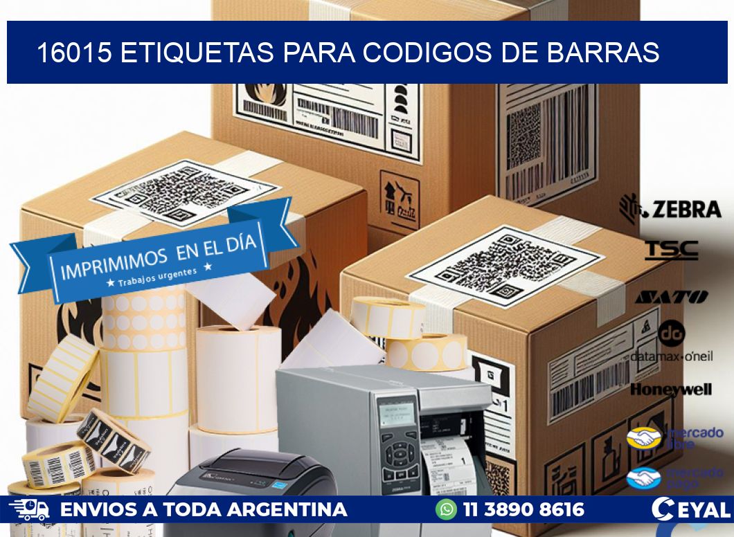 16015 ETIQUETAS PARA CODIGOS DE BARRAS