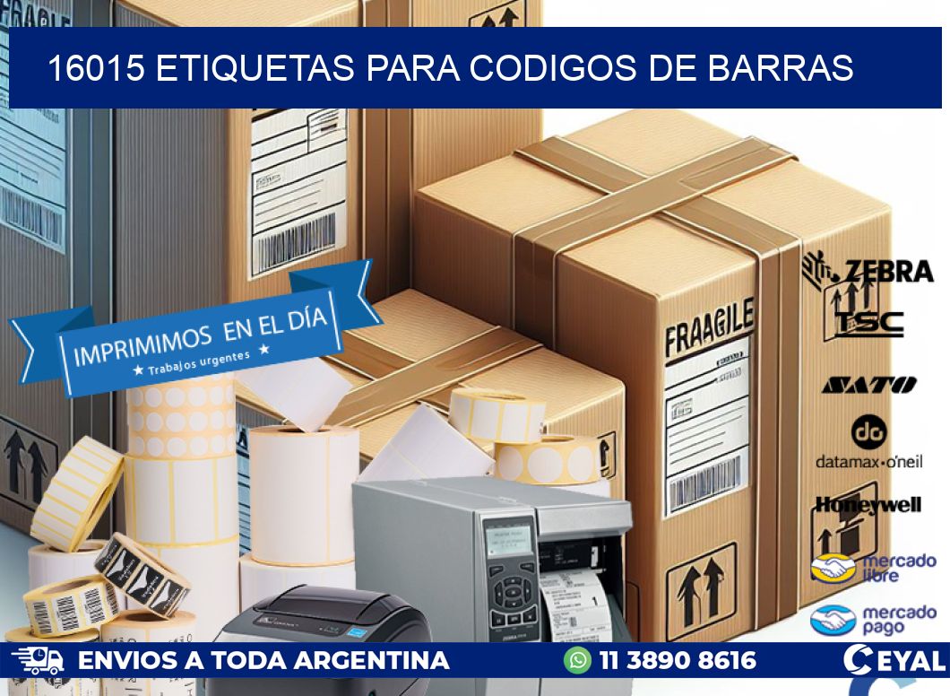 16015 ETIQUETAS PARA CODIGOS DE BARRAS