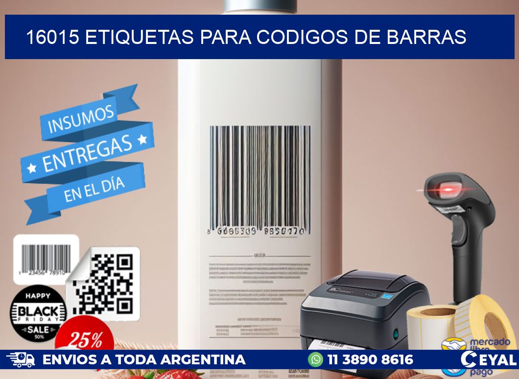 16015 ETIQUETAS PARA CODIGOS DE BARRAS