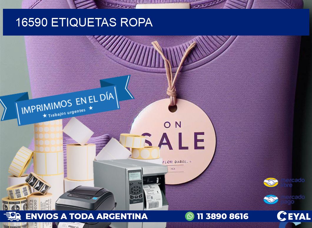 16590 ETIQUETAS ROPA