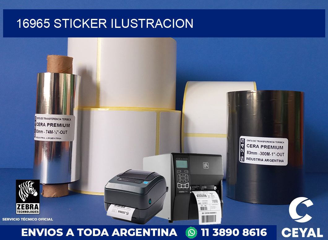 16965 STICKER ILUSTRACION