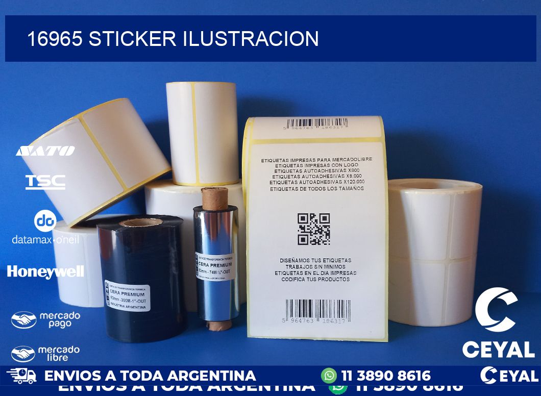 16965 STICKER ILUSTRACION